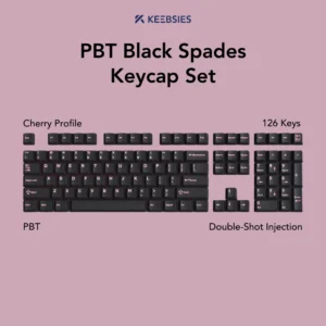 PBT Black Spades Keycap Set