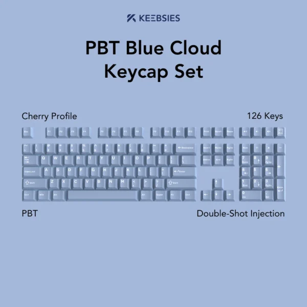 PBT Blue Cloud Keycap Set