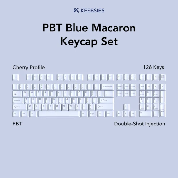 PBT Blue Macaron Keycap Set