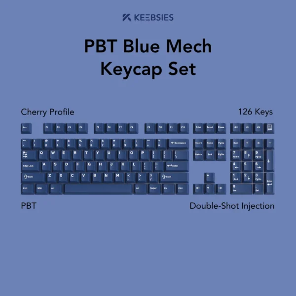 PBT Blue Mech Keycap Set