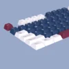 PBT Inner Blue - Rose Mech Keycap Set - Image 6