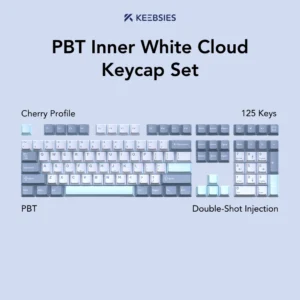 PBT Inner White Cloud Keycap Set