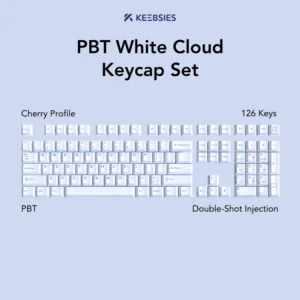 PBT White Cloud Keycap Set