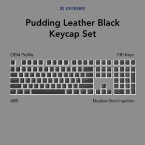 Pudding Leather Black Keycap Set