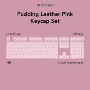 Pudding Leather Pink Keycap Set