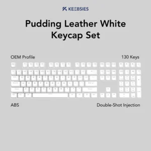 Pudding Leather White Keycap Set