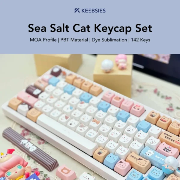 Sea Salt Cat Keycap Set