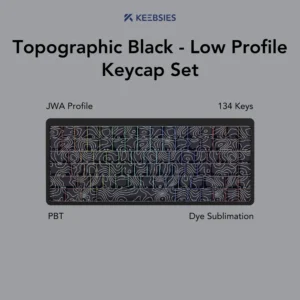 Topographic Black - Low Profile Keycap Set