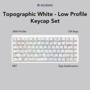 Topographic White - Low Profile Keycap Set