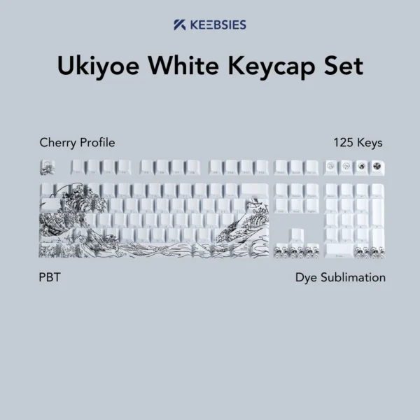 Ukiyoe White Keycap Set