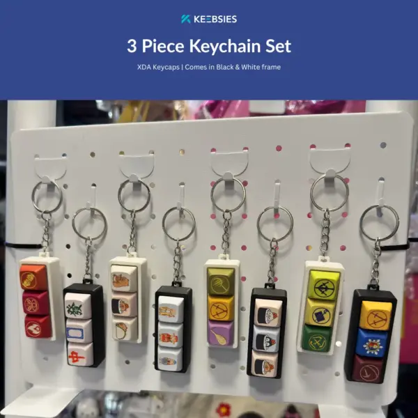 3 Piece Keychain - Upgraded Switch (Black/White)