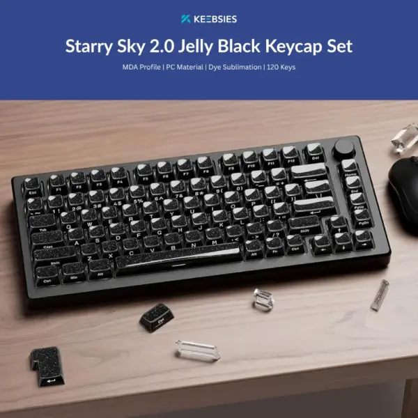 Starry Sky 2.0 Jelly Black Keycap Set